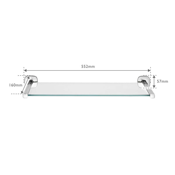 Robert Welch Burford Glass Bathroom Shelf