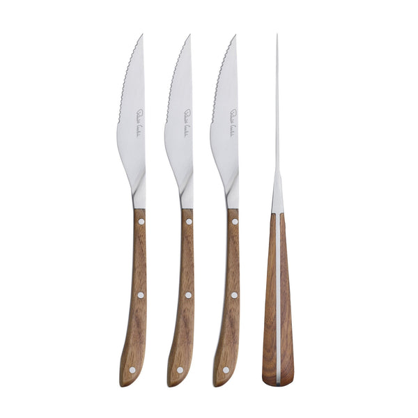 robert welch Contour Walnut Steak Knife Set of 4