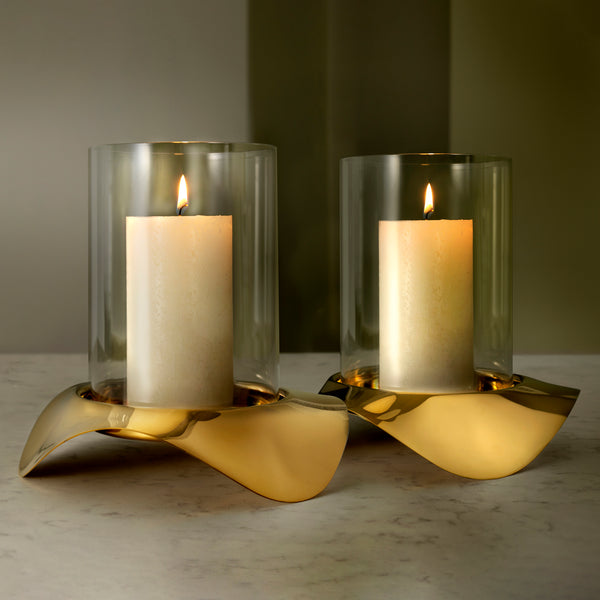 Robert Welch Drift Dawn Hurricane Lamp Set Of 2