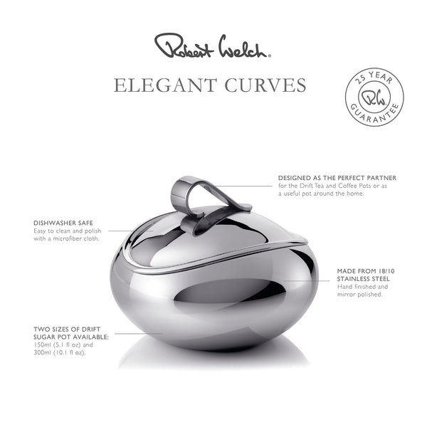 Robert Welch Drift Sugar Pot 300ml (with Lid)