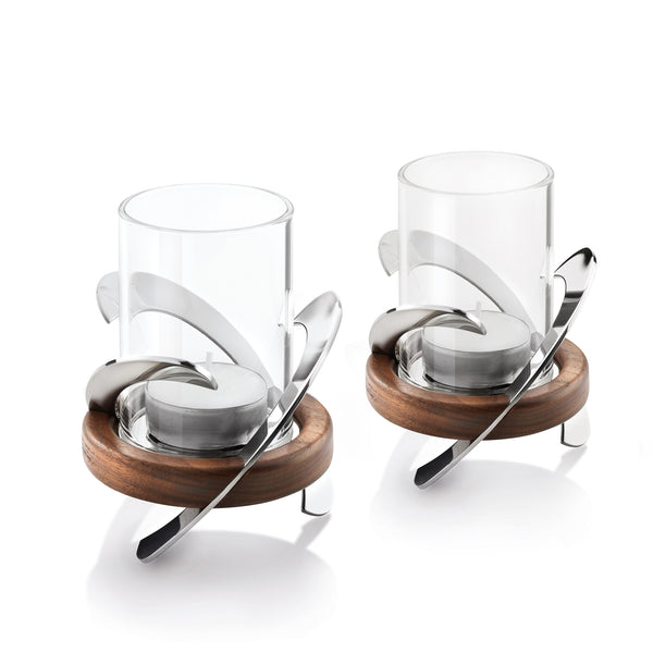 robert welch Helix Tealight Holder Set of 2