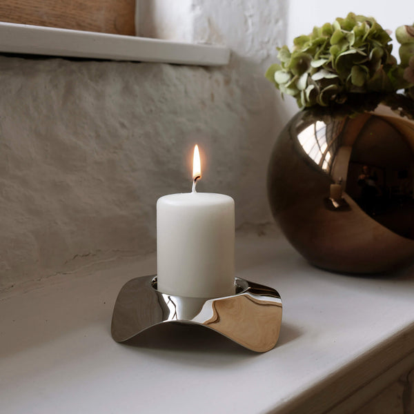 Robert Welch Ivory Pillar Candle 5cm X 8cm