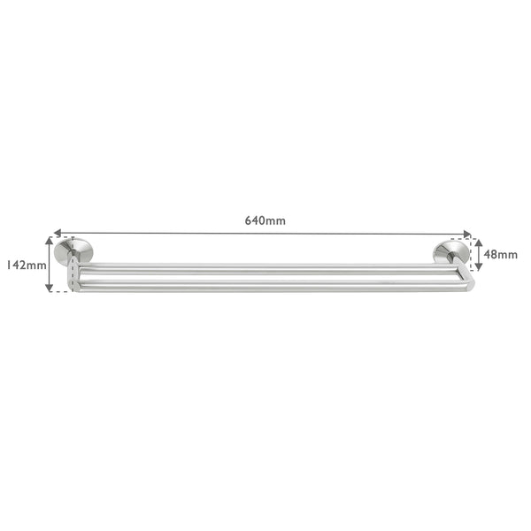 Robert Welch Oblique Towel Rail Double