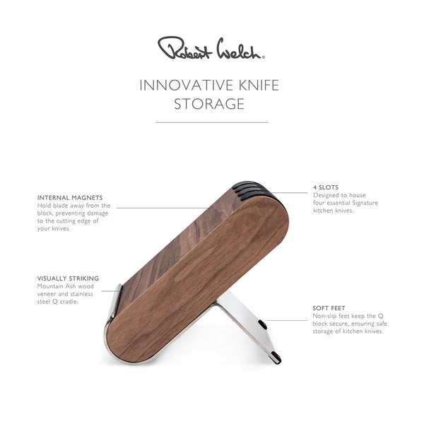 Robert Welch Q Walnut Knife Block