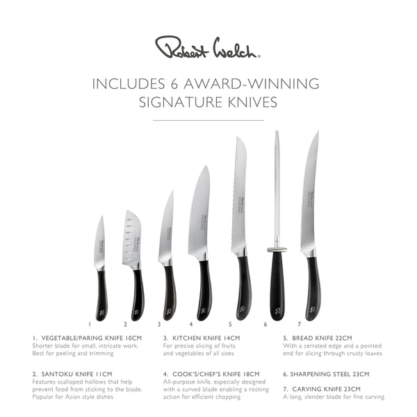 Robert Welch Signature Knife Block Set With Steel
