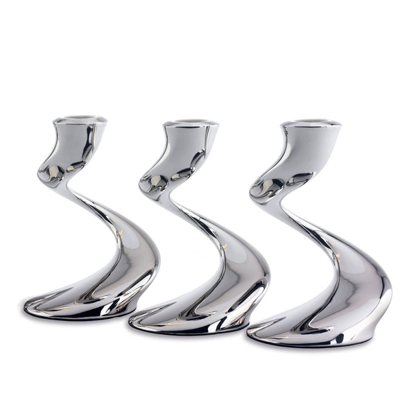 Robert Welch Windrush Candlestick Set Of 3