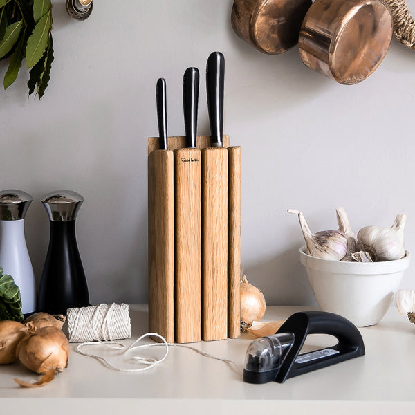 Robert Welch Signature Book Oak Chef's Set With Knife Sharpener