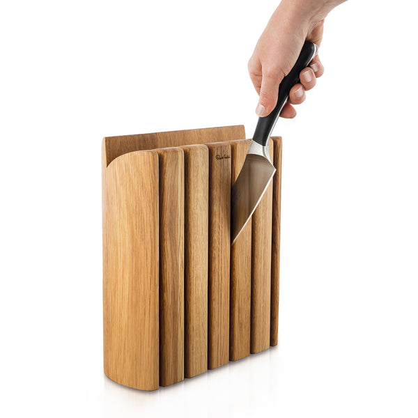 Robert Welch Signature Book Oak Knife Block Set With Knife Sharpener