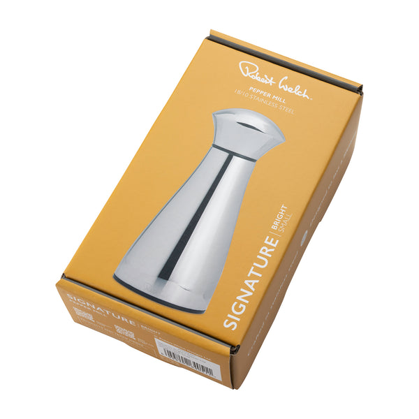 Robert Welch Signature Bright Stainless Steel Small Black Pepper Mill