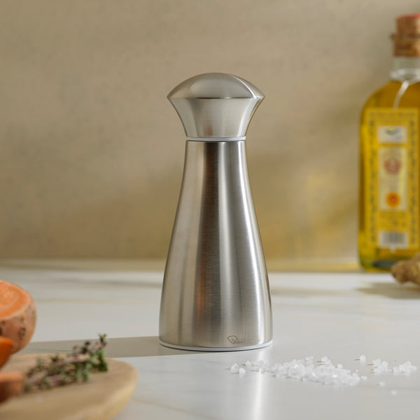 Robert Welch Signature Satin Stainless Steel Medium White Salt Mill