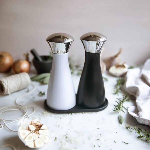 Robert Welch Signature Utensil Stand Set With Signature Mills And Tray Set