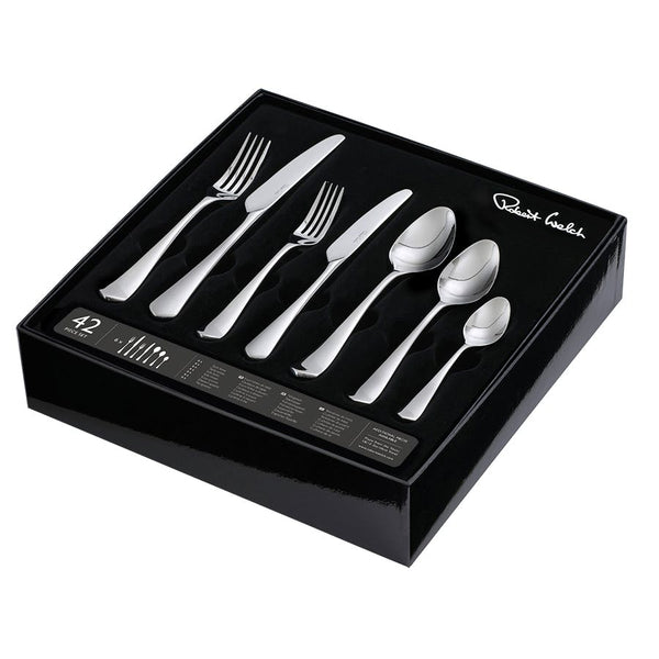 Robert Welch Westbury Bright Cutlery Set 48 Piece For 6 People - 6 Free Steak Knives
