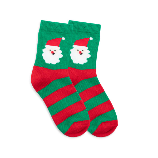 Robin Ruth Christmas Socks - Kids Size 30-35 - Set Of 2 Pair Santa Snowmen