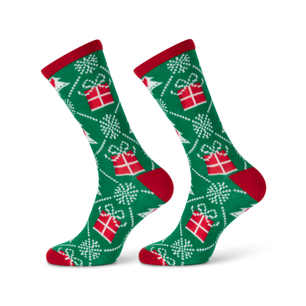 robin ruth Christmas Socks - Men Size 41-46 - Green Presents