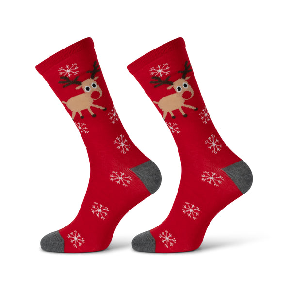 robin ruth Christmas Socks - Men Size 41-46 - Red Rudolph reindeer