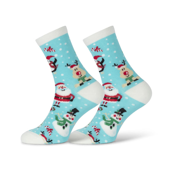 robin ruth Christmas Socks - Women Size 36-42 - Blue Party
