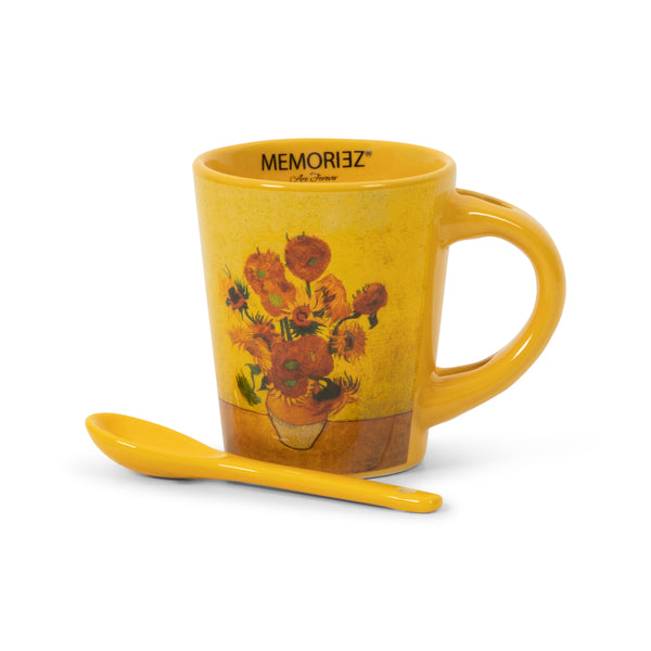 Robin Ruth Espresso Mug With Spoon - Sunflowers - Van Gogh
