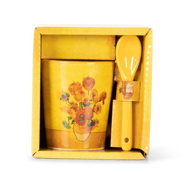 Robin Ruth Espresso Mug With Spoon - Sunflowers - Van Gogh