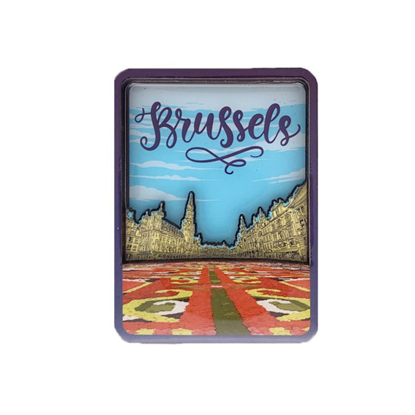 robin ruth Magnet - Brussels - Grand place flower carpet