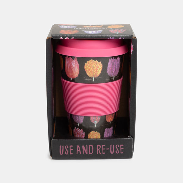robin ruth Coffee to go mug - Tulips black