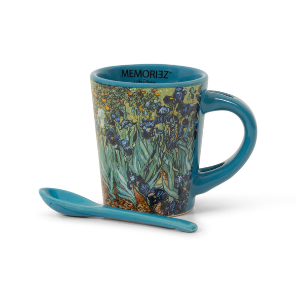 Robin Ruth Espresso Mug With Spoon - Irises - Van Gogh