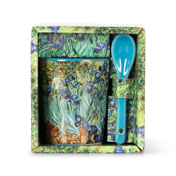 Robin Ruth Espresso Mug With Spoon - Irises - Van Gogh