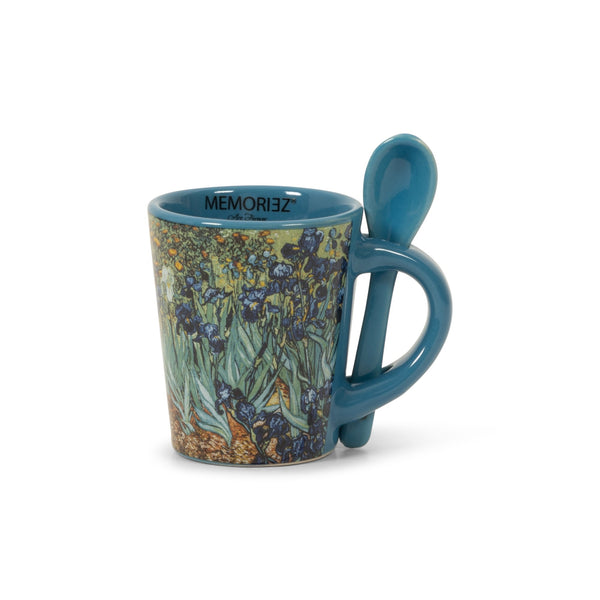 robin ruth Espresso Mug with spoon - Irises - van Gogh