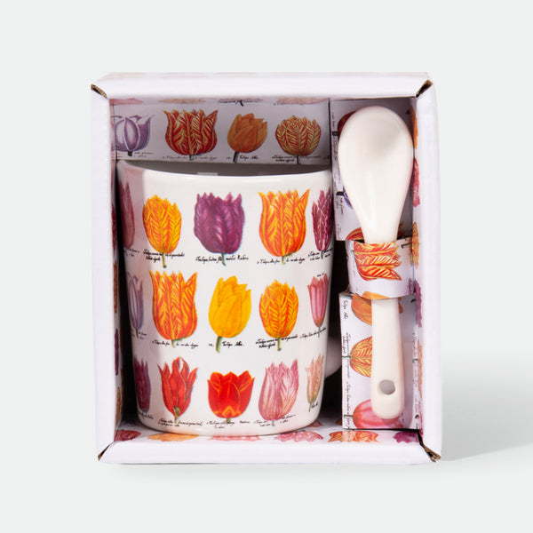robin ruth Espresso Mug with spoon - Tulips