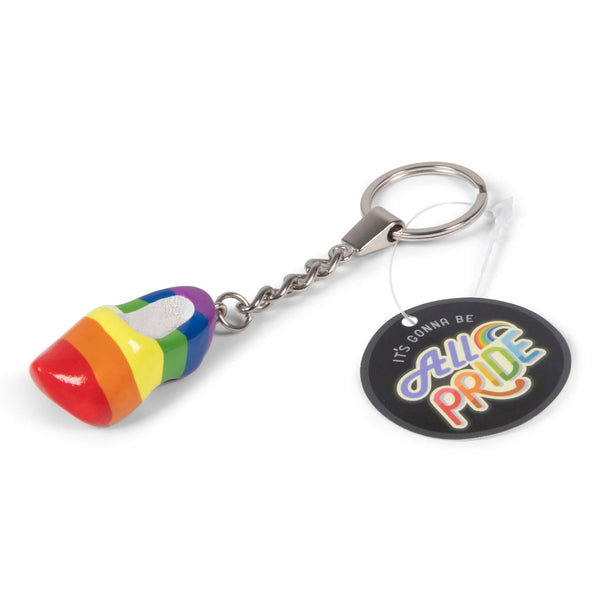robin ruth Keychain - Rainbow wooden shoe