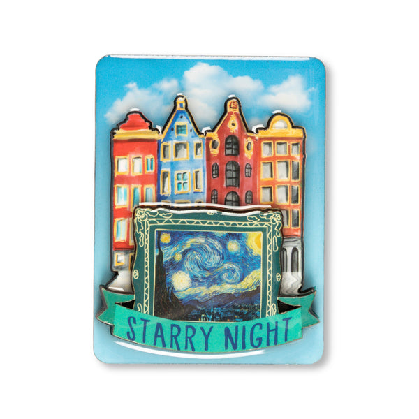 robin ruth Magnet - van Gogh - Starry night - Houses