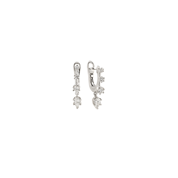 robinson pelham Daystar Medium Hoop Diamond Earrings