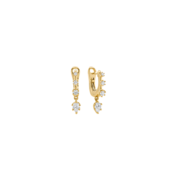 robinson pelham Daystar Medium Hoop Diamond Earrings