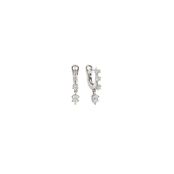 robinson pelham Daystar Small Hoop Diamond Earrings
