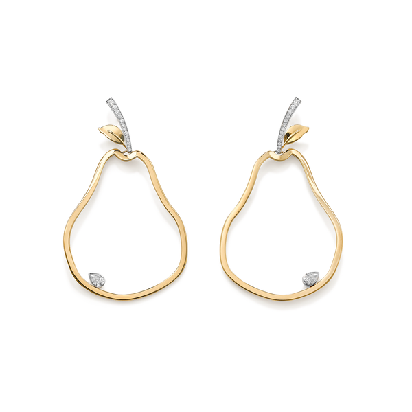 robinson pelham Fruits of Love Pear Diamond Pip Earrings