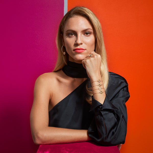 Robinson Pelham Large Bobble Rainbow Spinner Bracelet