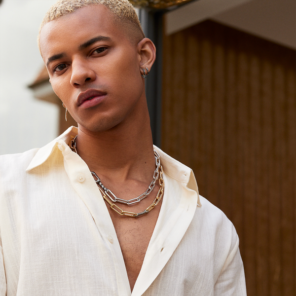 Robinson Pelham Long White Gold Identity Necklace With Diamond Bar