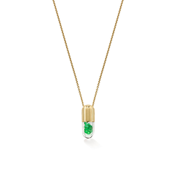 robinson pelham Mini Green 'Elixir of Health' Pendant