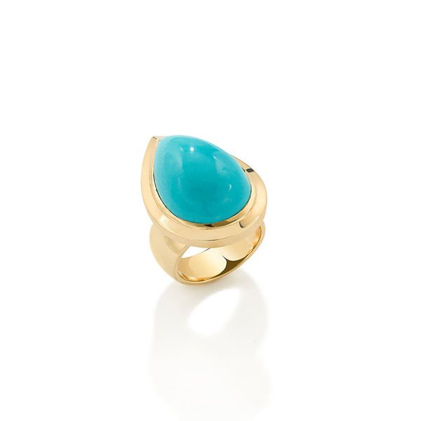 robinson pelham Pearshape Sleeping Beauty Turquoise ring