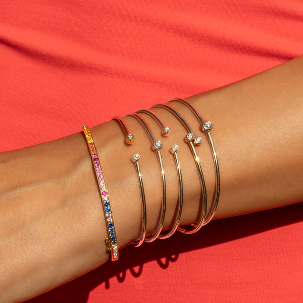 Robinson Pelham Atlas Large Single Stone Bangle