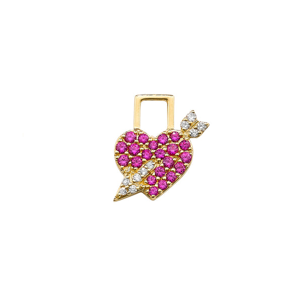 robinson pelham Cupid Heart EarWish Pink