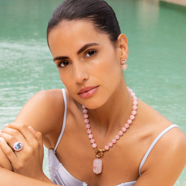 Robinson Pelham Daystar Pink Opal Earrings