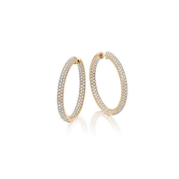 robinson pelham Disco Hoop Earrings Diamond Yellow
