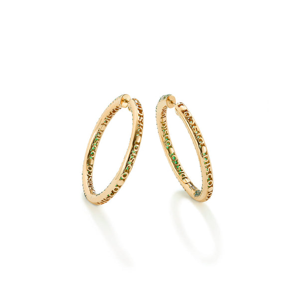 Robinson Pelham Disco Hoop Earrings Ruby