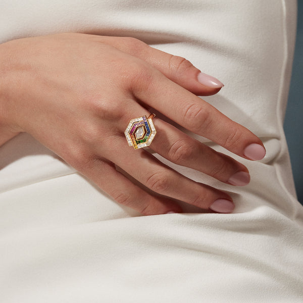 Robinson Pelham Entwined Rainbow Ring