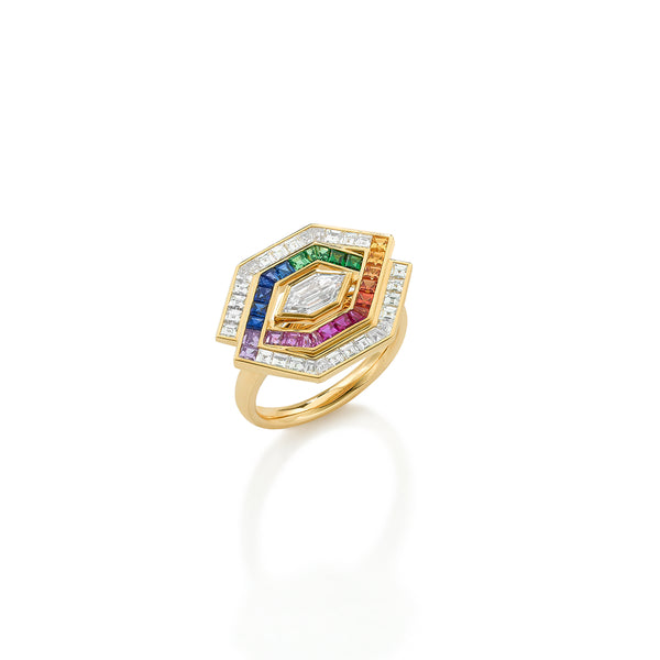 robinson pelham Entwined Rainbow Ring
