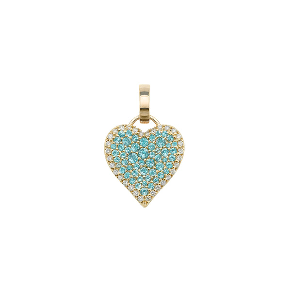 Robinson Pelham Fortune Blue Topaz Pave Heart