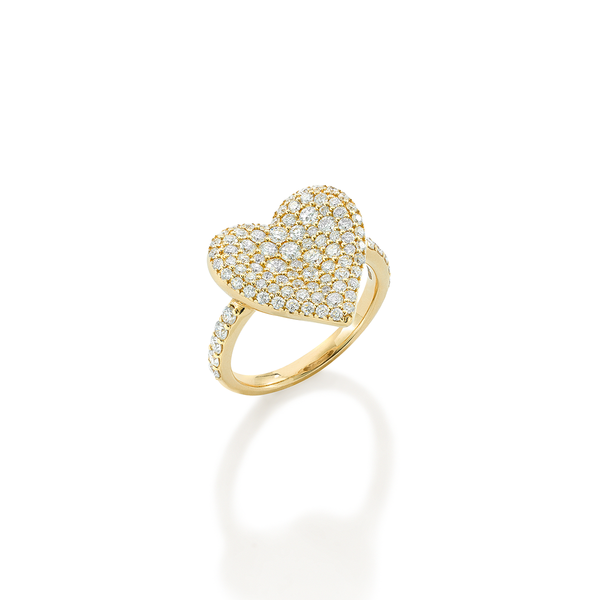 robinson pelham Fortune Diamond Pave Heart Ring