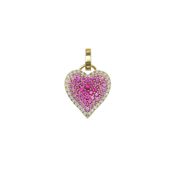 Robinson Pelham Fortune Pink Sapphire Pave Heart