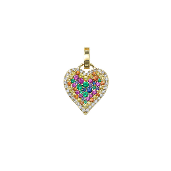 Robinson Pelham Fortune Rainbow Pave Heart