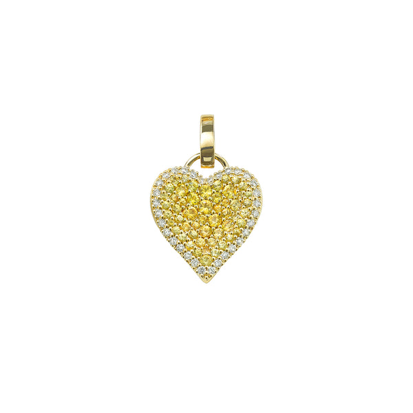 Robinson Pelham Fortune Yellow Sapphire Pave Heart